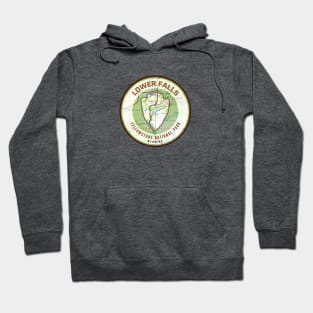 Yellowstone Souvenir Map - Lower Falls Hoodie